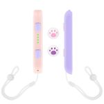 DLseego Wrist Strap for Switch Joycon, Switch Controller Hand Grip Accessories, JoyCon Gamepad Handle Lock Wrist Strap Lanyard, with 2 Thumb Grip Caps, Adjustable Tightness - Purple Pink