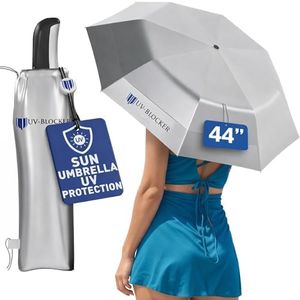UV-Blocker Travel Sun Protection UV Umbrella Auto Open Double Vented Canopy Windproof Sun Umbrella UV Protection 55+ UPF