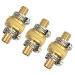 Hanobo 1/2" Brass Garden Hose Repair Mender Male Female Connector Stainless Clamp (3 Set－6Pcs)