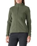 Outdoor Ventures Womens Fleece Jackets Ladies Lightweight Warm Full Zip Coat Soft Outerwear Running Jacket With 4 Large Pockets Greyish-green M