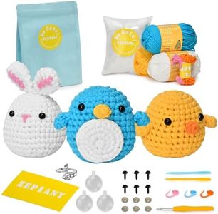 Crochet Kit for Beginners, Crochet Animal Kit, Beginner Crochet Kit - Gift for Birthdays, Crochet Kits for Kids and Adults with Step-by-Step Video Tutorials
