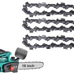 3 Pack 16 inch Chainsaw Chain 56 Drive Links, 050" Gauge, 3/8" LP Pitch, 16-Inch(40cm) Replacement Chainsaw Chains Low-Kickback Fits Craftsman, Echo, Poulan, Ryobi, Worx 16 inch Chain Saw Chains