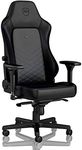 noblechairs HERO Gaming Chair - PU Faux Leather - Black/Blue - Up to 150kg Users - Lumbar Support - Ergonomic - Pillows included - Home Office Chair - Computer Desk Chair