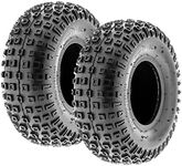 Pair of 2 SunF A011 XC Sport 145/70-6 (14x6-6) ATV Go-Kart Knobby Tires, 6 PR, Tubeless