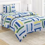 HOKIPO Microfiber Ultra Soft Reversible Single Bed Bedding Set with Comforter/Blanket, 1 Bedsheet and 1 Pillow Cover | All Weather Duvet, 220 GSM (IN-570-D2)