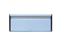 Brabantia - Fall Front Bread Bin - Canister for 2 Loaves of Bread - Extra Storage Space due to Flat Top - Keeps Content Fresh - Kitchen Storage Box - Steel - Dreamy Blue - 47 x 25 x 19 cm