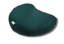 NutriBuck® Buckwheat ZAFU Meditation Cushion Filled with Buckwheat Hulls (Crescent- Dark Green)