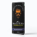 Mount’N Man (by Raw Kombucha) Naturally Fermented, Unpasteurised Kombucha Tea, Gluten free, Vegan, Antioxidants, Live Bacteria, Enzymes, 250ml (Blackberry, Pack of 12)