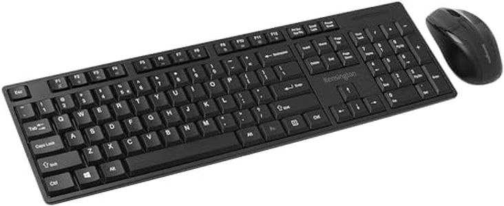 Kensington K75230DE clavier RF sans fil Noir - Claviers (Standard, Sans fil, RF sans fil, Clavier à membrane, Noir, Souris incluse)