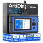 TOPDON AD600S OBD2 Scanner, Diagnostic Tool for ABS SRS Transmission Engine Code Reader, 9 Services Scan Tool, Oil/Brake/BMS/SAS/DPF/TPMS/ETS Reset/ABS Bleeding/Injector Coding, Lifetime Free Update
