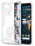 GREATRULY Floral Clear Case for Pixel 2 XL for Women/Girls,Pretty Phone Case for Google Pixel 2 XL (2017),Flower Design Transparent Slim Soft TPU Shock Absorption Bumper Cushion Silicone Cover Shell,FL-S