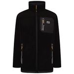 JCB - Trade Black Full Zip Fleece - Fleece Jacket Mens - Work Fleece Mens - Mens Fleece Jackets Full Zip - Mens Workwear - Mens Clothes - X3L