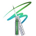 CHARMACY Multichrome Eyeliner Liquid Liner, Glitter liquid eyeliner waterproof, Metallic Intense Color Shifting Colorful Eyeliner, Long wearing, Ultra-Fine Tip Smudge-proof, GREEN INDIGO 905