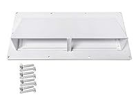 Camp'N RV Exhaust Vent Cover - RV Range Hood Vent/RV Range Hood Cover/Sidewall Vent w/Locking Flap (White)