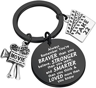 BNQL Movie Camera Keychain Movie Director Gifts for Filmmaker Actor Gifts Film Student Graduation Gift, Black, Large