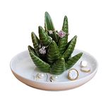 Titanape Cactus Ring Holder Aloe Jewellery Stand Trinket Tray Gifts for Women, Birthday Valentine Gifts for Her, Christmas Housewarming Gifts for Friend Aunt Sister