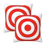 Design Target Throw Pillow Covers Set of 2 - Decorative Pillows for Couch, and Patio - Ideal for Living Room, Study