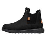 Hey Dude Branson Craft Leather Urban Shoes ManBlack Black