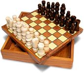 BrainCandy Wooden Travel Games (Wooden Travel Chess Set On-The-GO Fun)