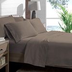 Ropa De Cama 1000 Thread Count 100% Egyption Cotton Extra Deep 16" (40cm) Fitted Bed Sheet, UK Single Fitted Sheet - Taupe