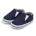 Meckior Infant Baby Girls Boys Canvas Shoes Soft Sole Toddler Slip On Newborn Crib Moccasins Casual Sneaker Austin Boy's Flat Lazy Loafers First Walkers Skate Shoe