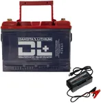 Dakota Lithium - 2 in 1 12V 60Ah Deep Cycle and 1000CCA Starter Battery - 11 Year USA Warranty, 2000+ Cycles - for Engine Starting, Trolling Motors, Golf Carts, Outdoor - Charger Included