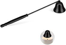 Navpeak Candle Extinguisher with Long Handle, Metal Wick Snuffer Candle Snuffer Accessory with Long Handle for Scented Candle, Aromatherapy Candles for Putting Out Candles Flame (Black)