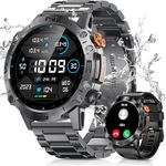 PODOEIL Military Smart Watches for Men with 1.43" AMOLED Screen, 100+Sports Mode/Health Monitor, Waterproof Tactical Smartwatches Compatible for Android iPhone Samsung