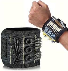 Magnetic Wristband, Tool Belt with 3 Powerful Magnets for Holding Screws, Nails, Bolts, Drill Bits, Fasteners, Scissors, and Other Small Tool for DIY, Boyfriend, Husband, Father, Men Gifts Tool