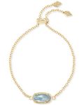 Kendra Scott Elaina Adjustable Chain Bracelet for Women, Fashion Jewelry, Gold-Plated, 9 inches x 0.38L x 0.75W, Brass Metal