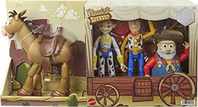 Mattel Disney and Pixar Toy Story 4 Figure Pack, Woody’s Roundup, Woody Jessie Bullseye Stinky Pete, Authentic Movie Characters 7 Inch Scale (HPL91)