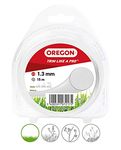 Oregon String Trimmer Line, Replacement Nylon Strimmer Wire for Grass Trimmers & Brushcutters, DIY & Gardening, Universal Fit, All Purpose, Round Cord, 1.3mm x 15m Spool, Transparent (69-482-CL)