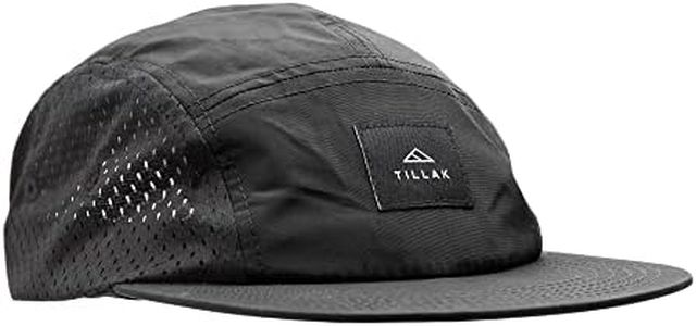 Tillak Wallowa Trail Hat, a Lightweight Nylon and Stretch Mesh 5 Panel Cap (Black)