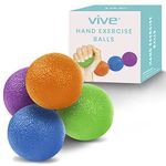 Vive Squeeze Balls for Hand Therapy, Exercise, Arthritis - Grip Strengthener Occupational Equipment for Finger, Wrist, Carpal Tunnel, Pain Relief, Stress - Resistance Strength Squeezing Egg Trainer…