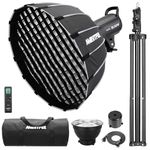 Godox SL-60W CRI 95+ LED Video Light SL60W White 5600K Version 60WS Bowens Mount with AMBITFUL P60 Quick Installation Soft Box,Carrying Bag, Light Stand