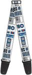 Buckle-Down Guitar Strap - Star Wars R2-D2 Bounding Parts4 White/Black/Blue/Gray/Red - 2" Wide - 29-54" Length