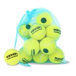 YUESHENG 2023 Green Dot Tennis Balls -25% Low Compression Stage Tennis Ball for Beginners Kids Training Practising Playing Balls 12-Pack with Carry Bag (12-Balls-GRNDOT)