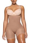 YIANNA Shapewear for Women Tummy Control Bodysuit Seamless Sculpting Body Shaper Open Bust Butt Lifter Shaping Shorts Sienna 5258 S/M