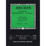 Arches Watercolor Paper Pad, 140 Pound, Cold Press, 9"x12"