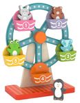 The Wooden Toy Factory - Wooden Ferris Wheel - Colorful Animal-Themed Spinning Wheel - Fun & Educational Toy for Toddlers and Kids (Ferris Wheel)