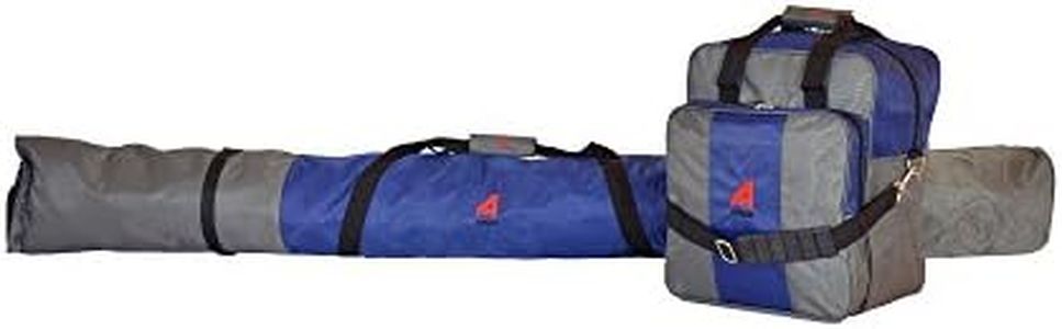Athalon Deluxe 2Pc Ski & Boot Bag Combo - Gray/Navy