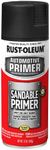 Rust-Oleum 249418 Automotive Sandable Primer Spray Paint, 12 Ounce, Black, 12 Fl Oz