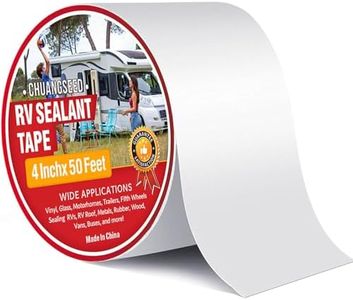 CHUANGSEED RV Roof Tape White, 4 Inch X 50 Feet, RV Sealant Tape, Roof Patch Repair Tape for Camper Roof Repair, Trailer Roof Sealant, Stop Camper Roof Leaks, UV-Resistant, Weatherproof,Boat