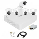 HIKVISION 8 Channal Turbo HD DVR 1080p 1Pcs,Outdoor Camera 2 MP 1Pcs,Indoor Camera 2 MP 4Pcs,Power Supply 1Pcs,Combo Set