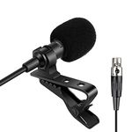 Sujeetec Lavalier Microphone Lapel Microphone Compatible with AKG Samson Wireless Transmitter - Unidirectional Condenser Mic - Mini XLR TA3F Plug