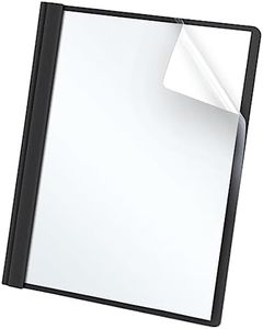 Oxford Clear Front Report Covers, Black, Letter Size, 25 per box (55806EE)