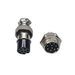 Electronic Spices GX16 9 Pin 5a Male and Female Metal Aviation Connector Pair of 1