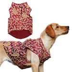 My Art Bucket Dog Sherwani: Ethnic Wear, Wedding Dress For Dogs Contemporary Maroon Color Designer Sherwani (M), 1 Count