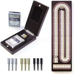 Cribbage Board Game Set - Wooden Fo