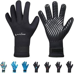 Neoprene Gloves Diving Wetsuit Gloves Anti-Slip Flexible Thermal with Adjustable Waist Strap for Snorkeling Scuba Diving Spearfishing Surfing Kayaking Rafting Sailing All Watersports (Black, S)